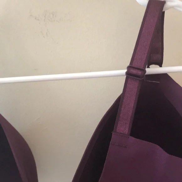 New full figure push up wired 40D bra in plum - Picture 4 of 7